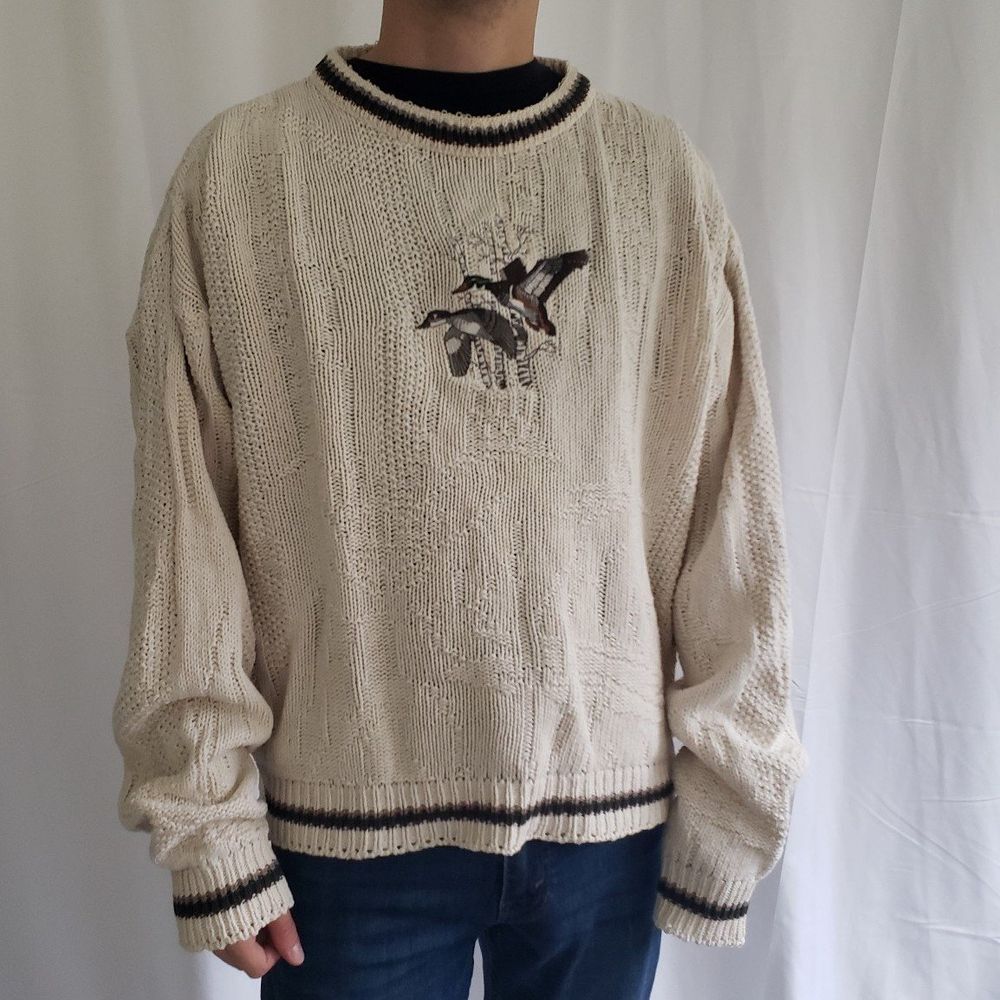 90s St John's Bay Cotton Duck Sweater - Picture 1 of 6